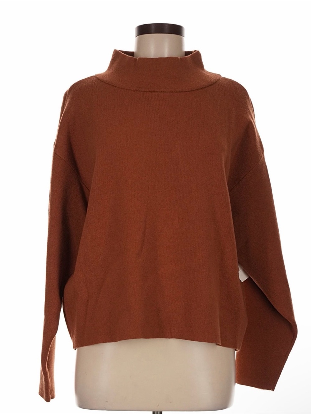 Anthropologie Maeve Cozy Rust Cowl Sweater